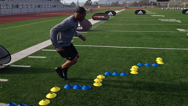 Footwork training for the Combine