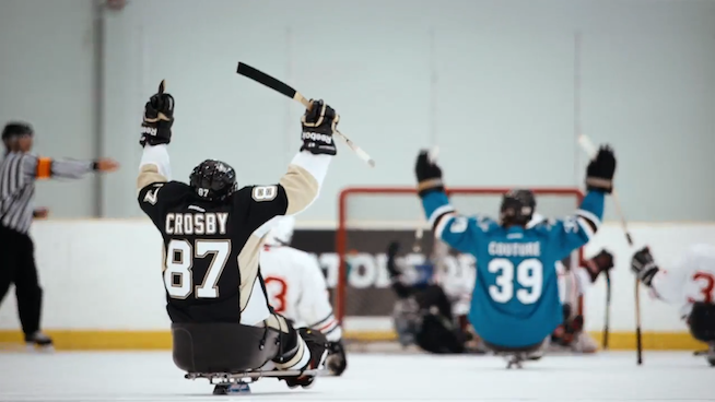 NHL All-Stars Drop In For a Game of Sledge Hockey
