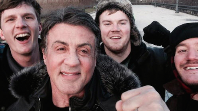 Philadelphia Tourists Snap A Selfie with 'Rocky'