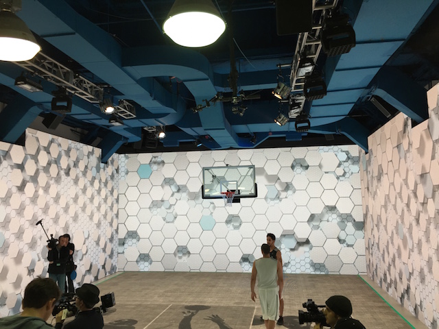 Jordan Brand's LED basketball court