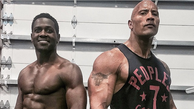Antonio Brown and The Rock