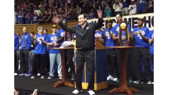 Coach K Dances and Listens to Meek Mill