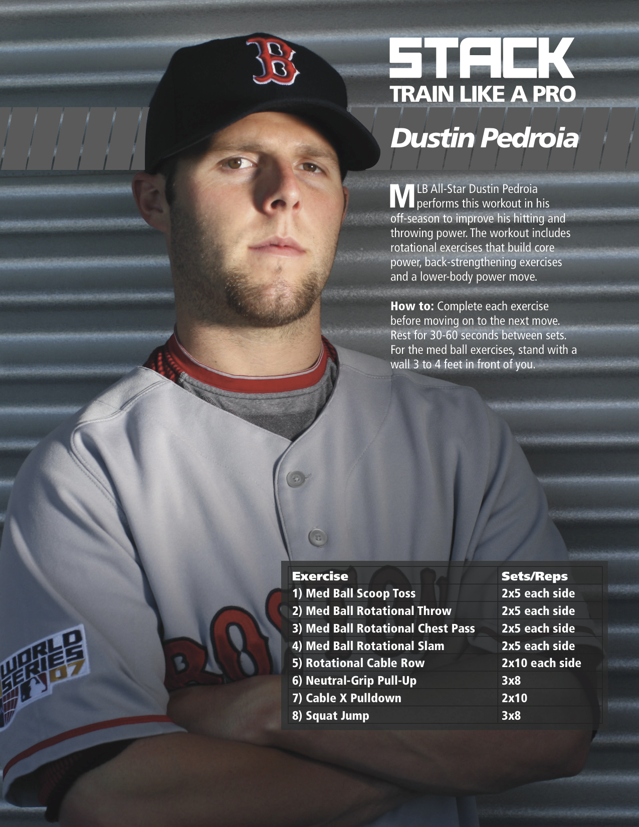 Dustin Pedroia's Baseball Power Workout 