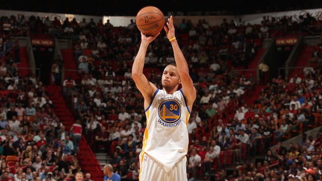 Steph Curry Drains 77-Straight Three Pointers in Practice 