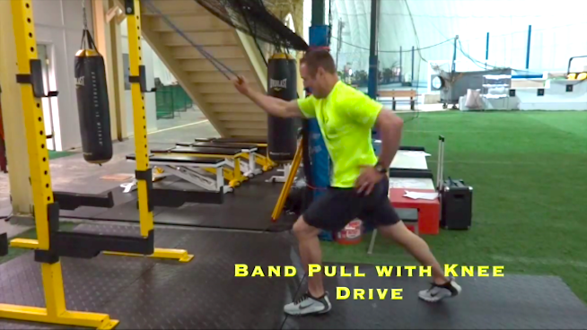 Band Overhead Pull-Down with Knee Drive