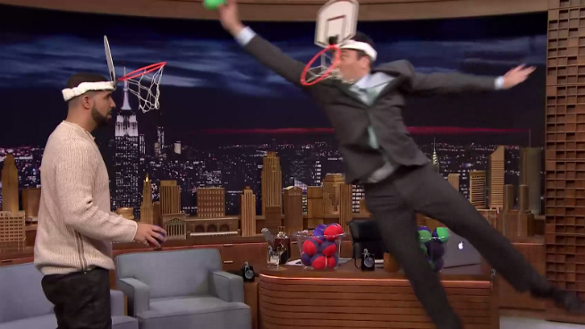 Jimmy Fallon and Drake Dunk Contest