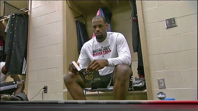 LeBron James Reading The Hunger Games