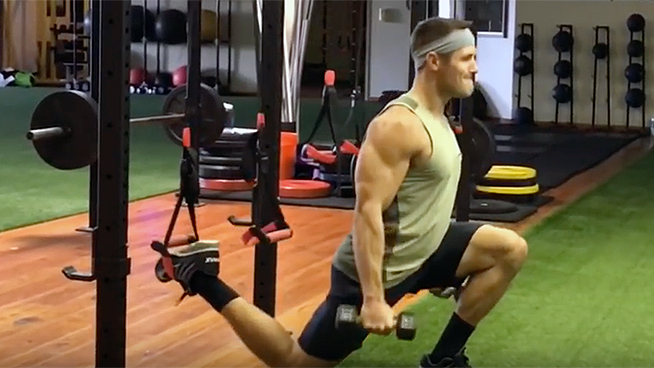 Reverse Lunge with Lateral Raise 