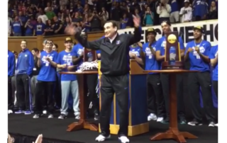 Coach K Dances and Listens to Meek Mill