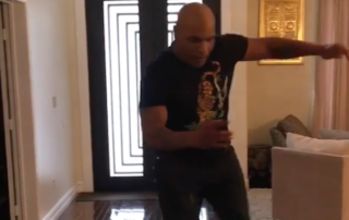 Mike Tyson Wipe Out While Riding A Pink Hoverboard