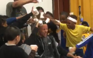 Elementary School Kids Pour Water All Over Stephen Curry