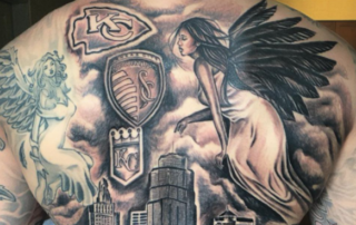 A Denver Broncos Linebacker Has a Kansas City Chiefs Logo Tattooed Across His Back