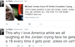 Ja Rule Thinks Michael Jordan Gets Royalties For 'Crying Jordan' Meme, Results in Hilarious 'Crying Jordan' Memes of himself
