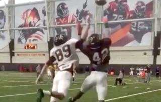 Virginia Tech WR Devin Wilson Makes One Handed Grab In Practice, Shakes Off Defensive Back