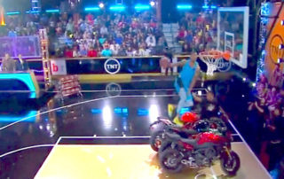 World-Famous Dunker Soars Over Two Motorcycles on 'The Dunk King'