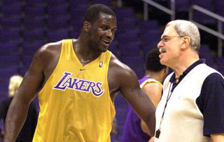 Head coach of the Los Angeles Lakers Phil Jackson