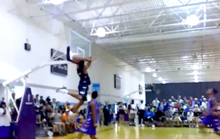 Prized Michigan State Recruit Miles Bridges Hits His Head on the Rim During Tomahawk Dunk