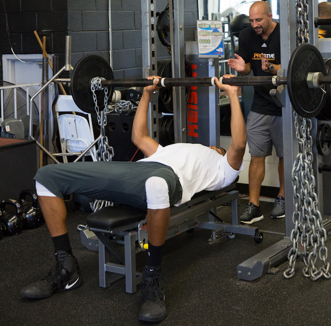 Karl-Anthony Towns Chain Bench Press 