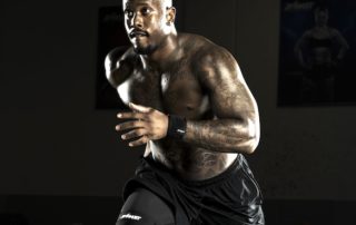 Von Miller runs while protected by the Zamst ZK-7 knee brace.