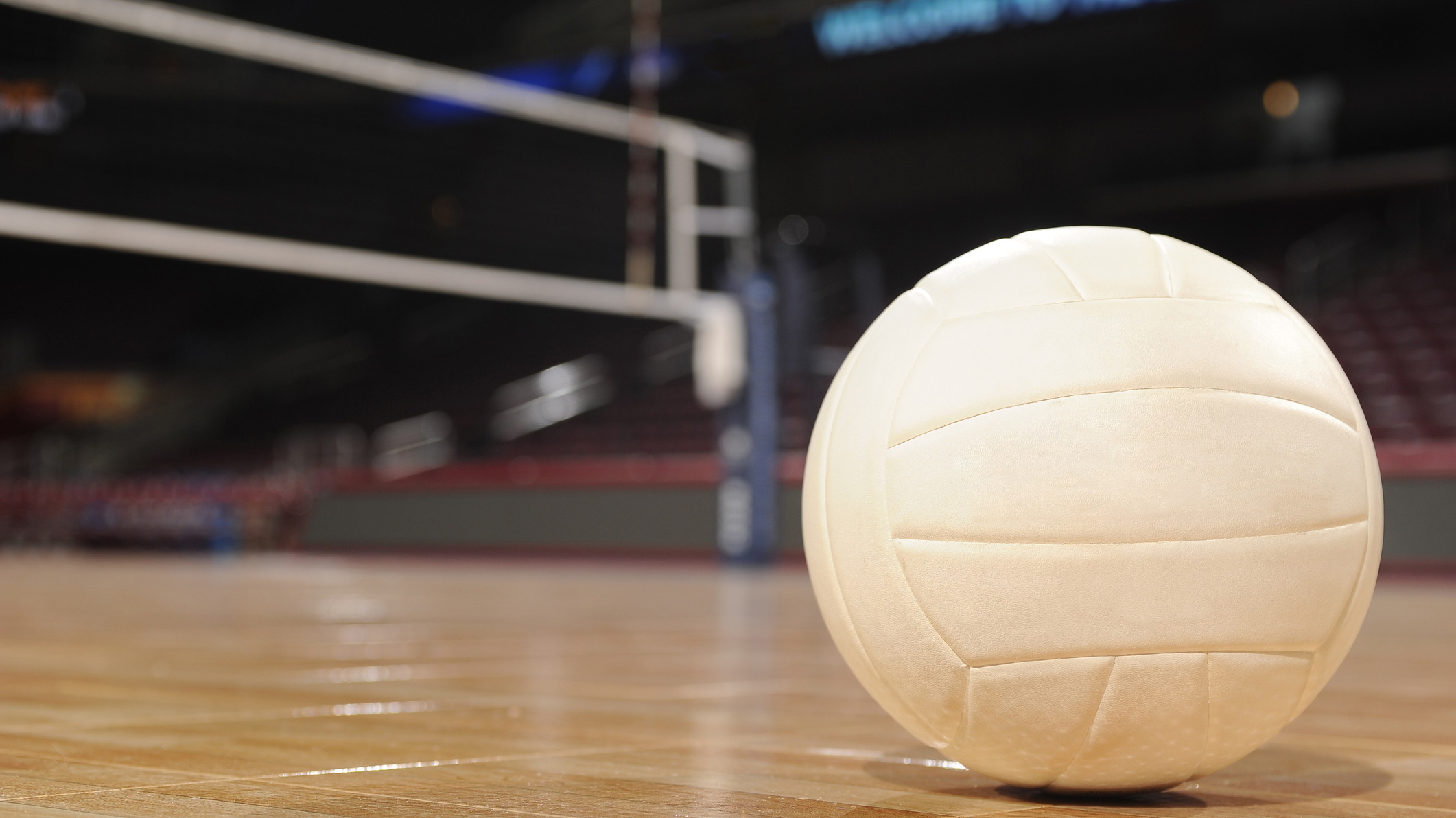 Volleyball on Wood Floor